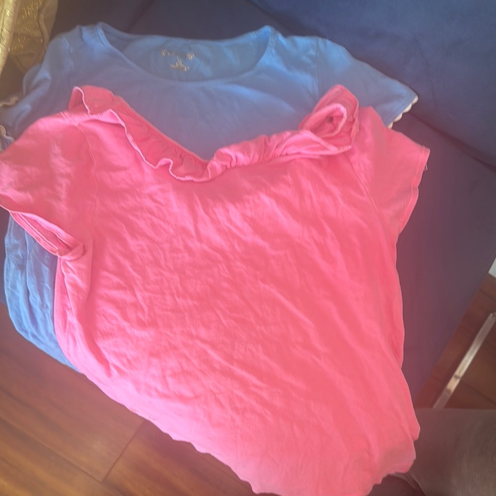 Lilly Pulitzer Vibrant Pink and Soft Blue Tops